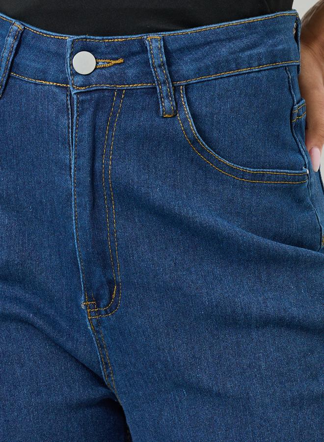 ستايلي جينز بقصة أرجل واسعة وخصر عالي - Image 2